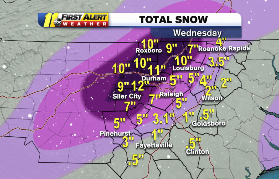Snowfall Totals: How Much Snow Did Raleigh Get?