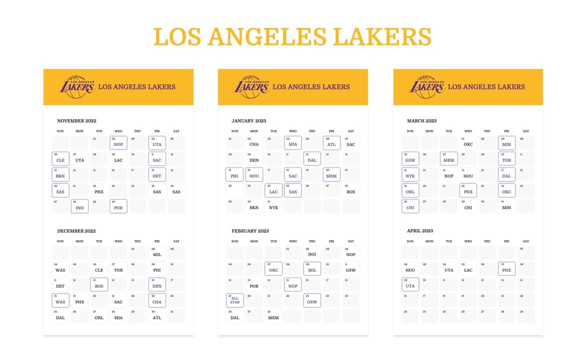 Lakers 2023 Season Schedule Overview