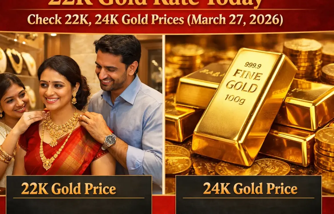 24 carat gold rate 27 march 2026 in India