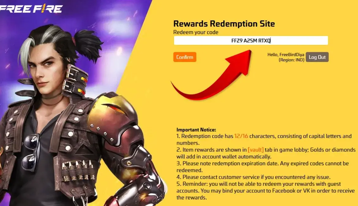 Garena Free Fire MAX Redeem Codes Today: March 29, 2026