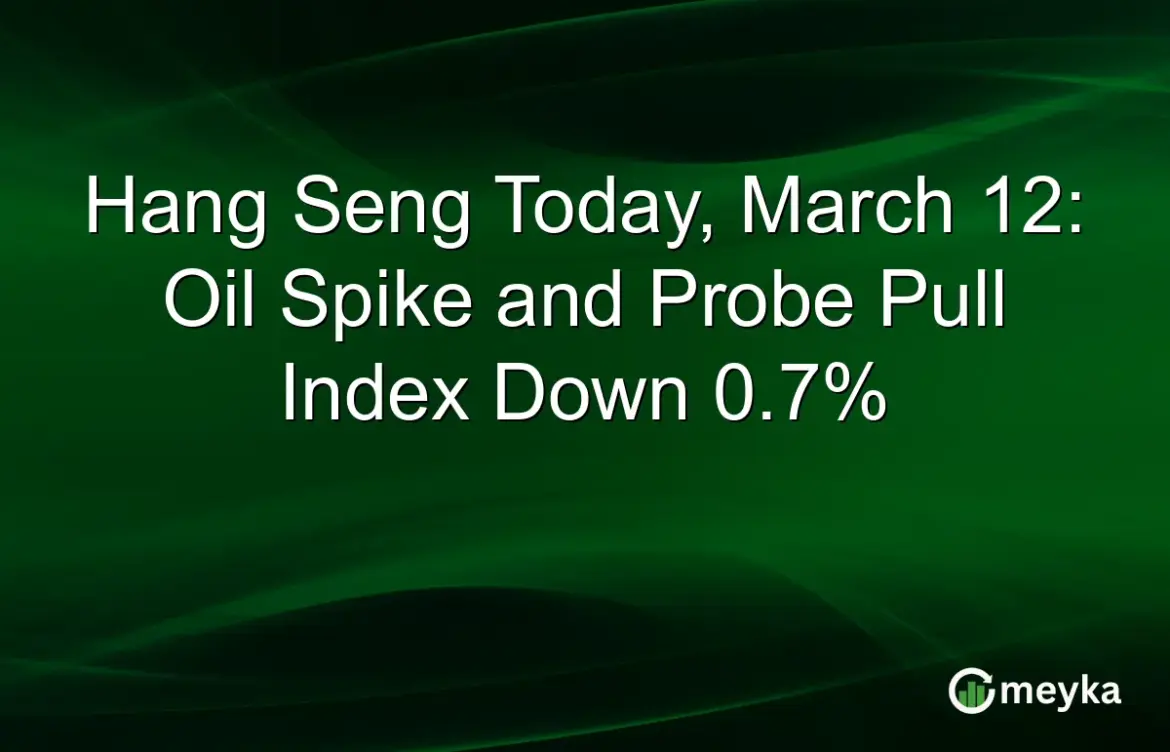 Hang Seng Index Experiences Decline Amid Geopolitical Tensions