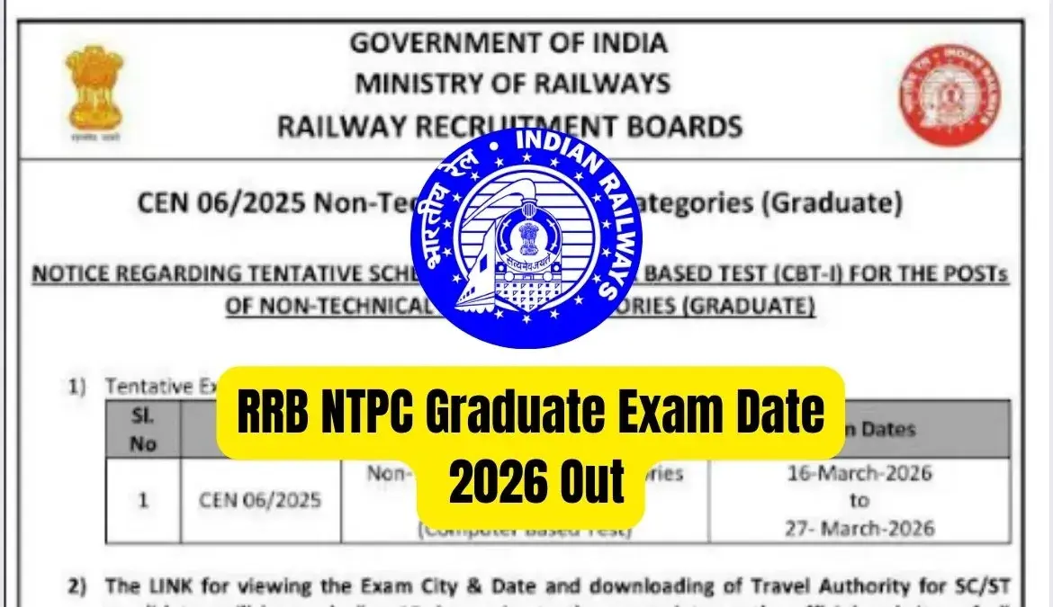 Ntpc: RRB NTPC Graduate Exam Dates Announced Amidst Changes at NTPC Green Energy Limited