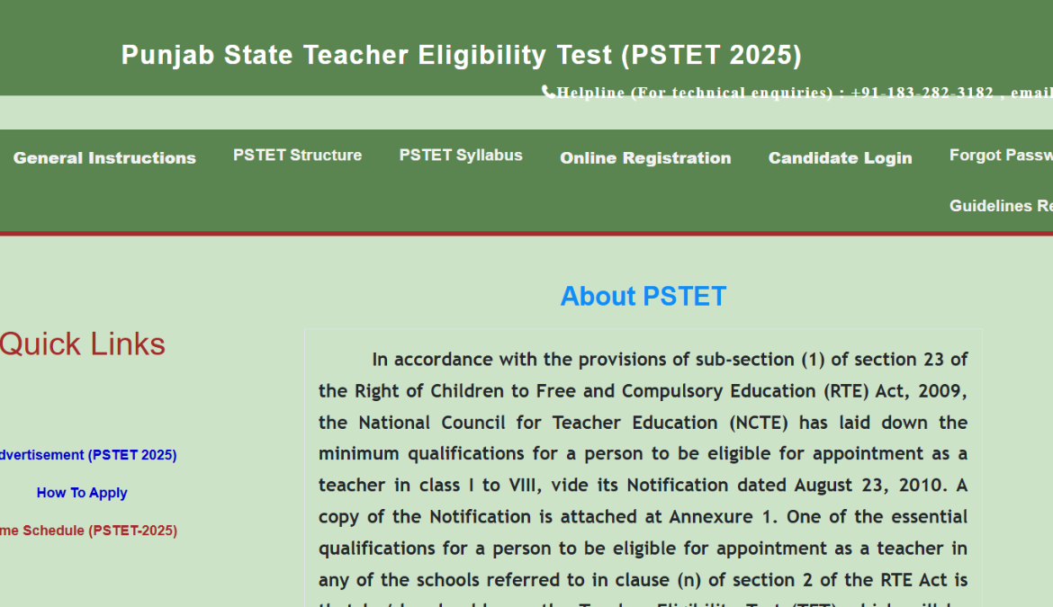 Pstet admit card 2026