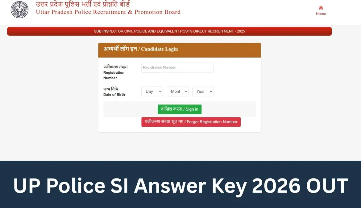 UPPRPB: UP SI Answer Key Released for 2026 Exam