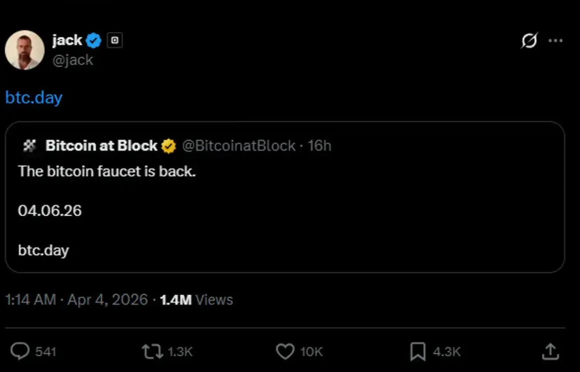 Free Bitcoin: Jack Dorsey Revives the Bitcoin Faucet