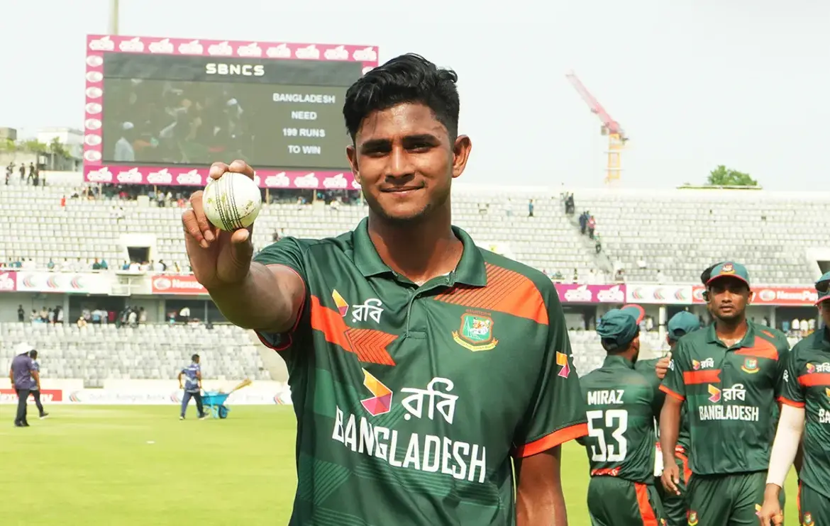 Nahid rana: Mirpur’s  Shines with Five Wickets Against New Zealand