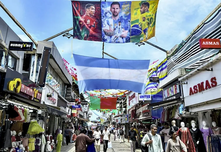 Kozhikode, Kerala, dressed up for FIFA World Cup 2026 (PTI Photo)