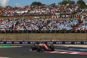 Hamilton beats Leclerc to top spot during FP2 in Hungary
