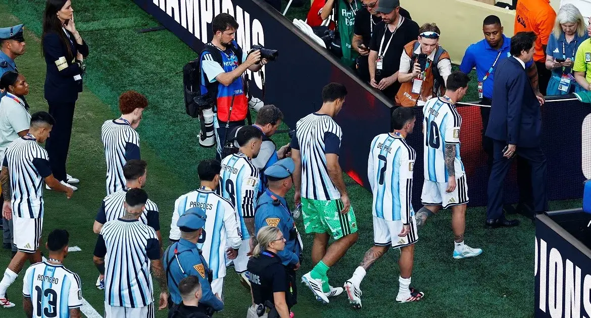 Argentina could face disciplinary action after World Cup final brawl and semi-final banner display