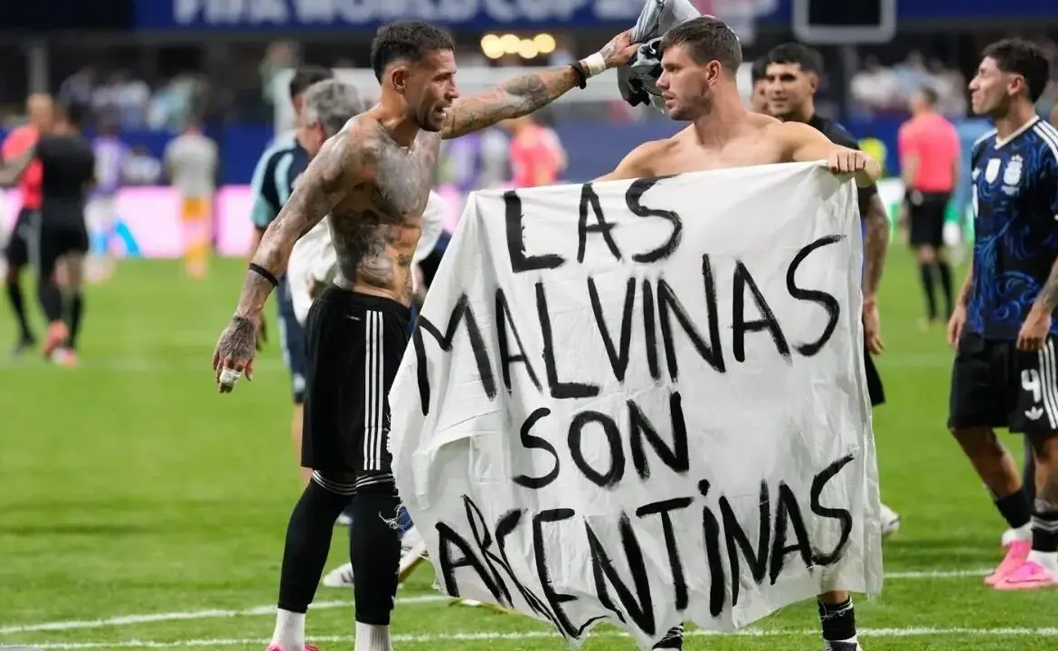 White House defends Argentina team’s free speech over Falklands banner